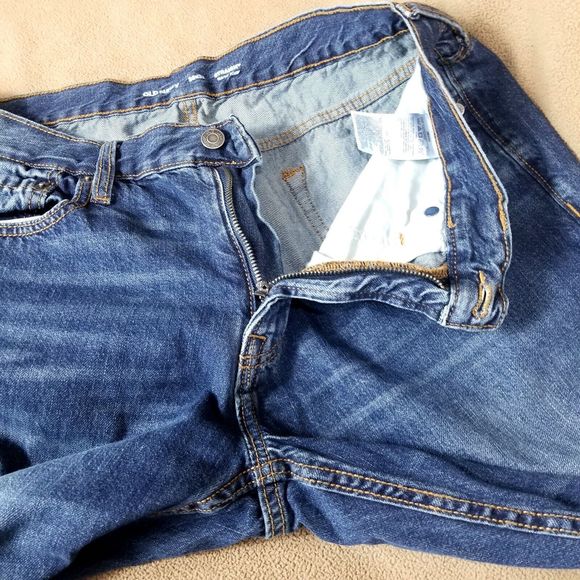 Old NAVY Jeans Mens 36×30 Straight Denim Relaxed Blue - Picture 7 of 10